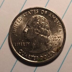 Error 1999 P mint mark 25c. Georgia Washington Quarter 10% to 15% off center.
